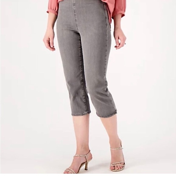 NYDJ Jeans Tummy Control No Gap Pull On Waistband Slim Crop Plus Size 1X - Picture 2 of 8